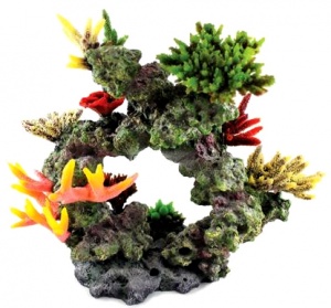 allpondsolutions All Pond Solutions Moss Covered Small Boat Ship Wreck Aquarium Ornament/Fish Tank Decoration 
